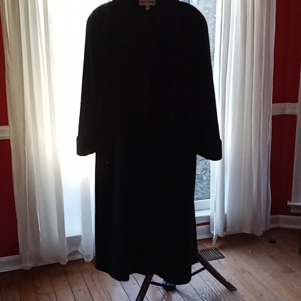 Ladies 3/4 length Black Wool Coat